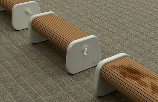 14. Rotating Bench That Guarantees a Dry Place to Sit