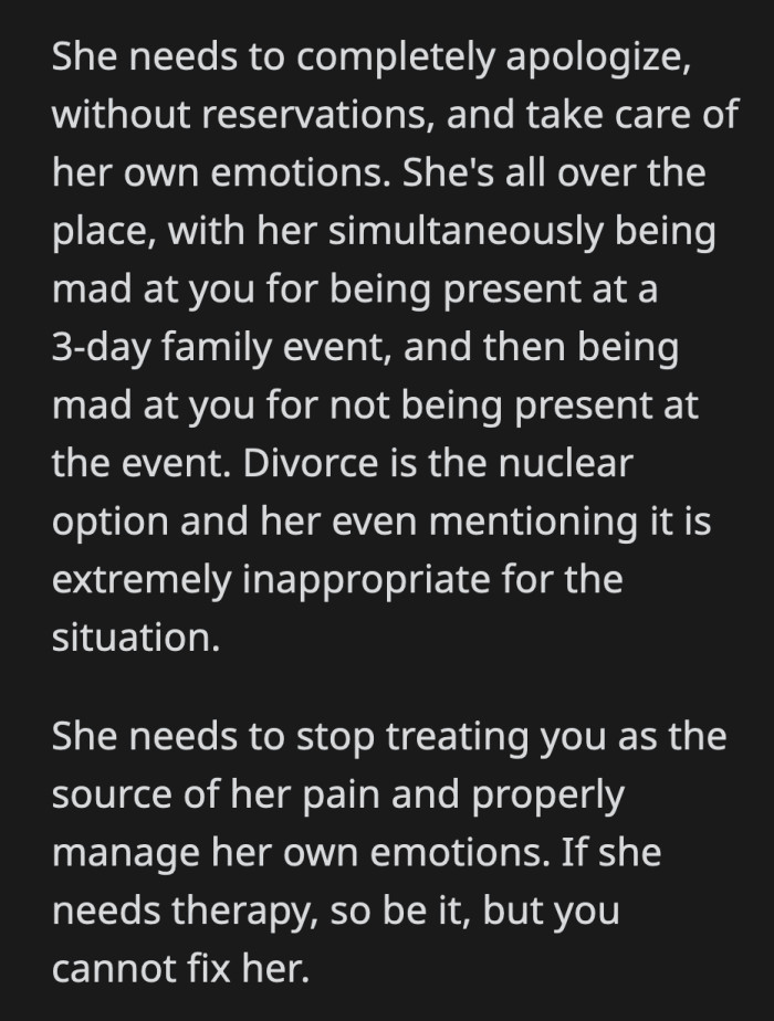 Threatening divorce during an argument is so transparently manipulative.