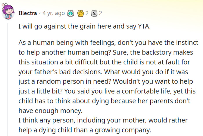 This one commenter, however, begged to differ with all the 