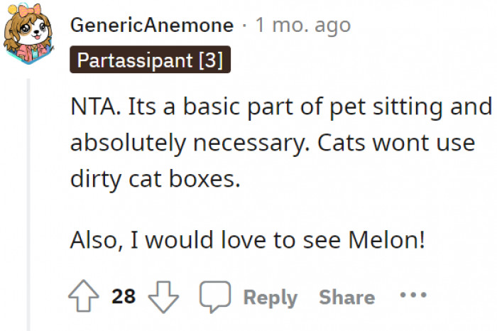 That’s just the cost of taking care of pets; Jen might’ve missed that (And yes, pet sitting is also a thing).