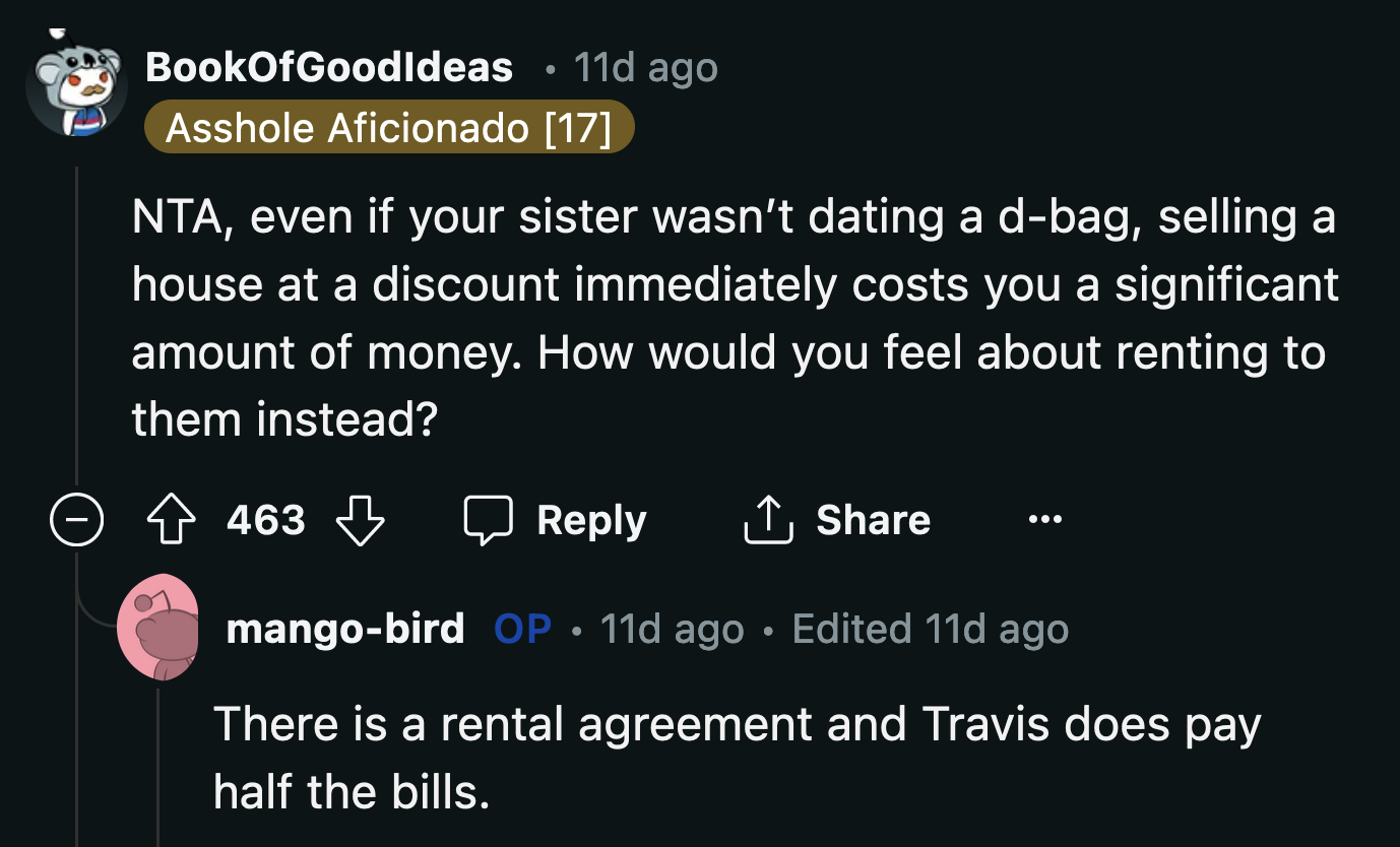 Travis should not be allowed anywhere near that property's title.