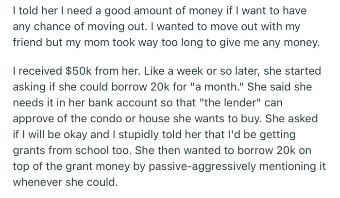 OP was able to get $50,000 to start