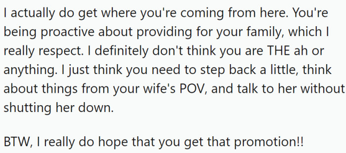 OP wants to provide for his family