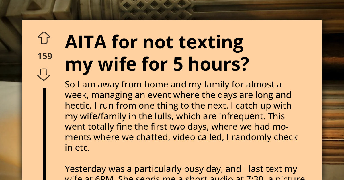 Wife Blocks Husband After He Ignores Her Messages During A Week-Long Work Event