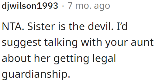 It's time for the OP's family to consider turning over legal guardianship.