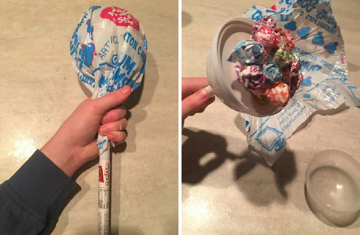 13. Imagine if you're a kid looking forward to the big lollipop.