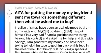 Redditor Redirects Money Boyfriend Sent To Her To Partially Repay His Debt, He Gets Frustrated