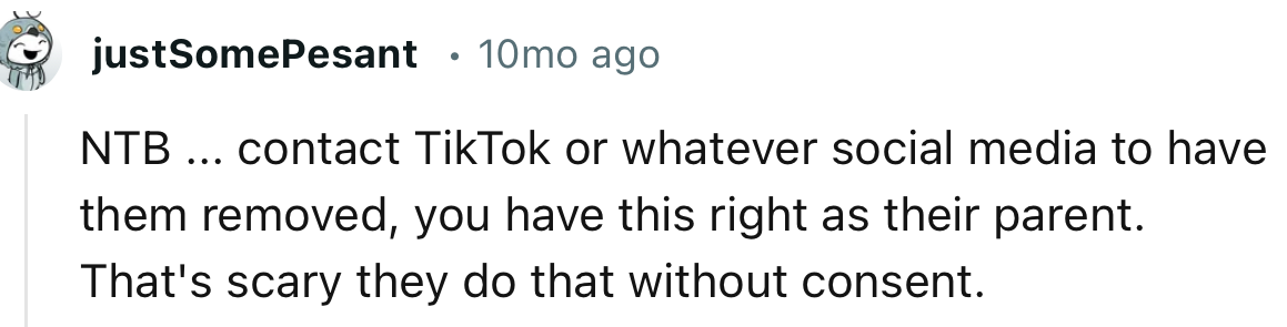 “NTB… Contact TikTok or Whatever Social Media to Have Them Removed.”