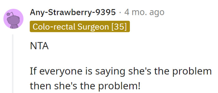 When the chorus harmonizes on who the problem might be, it's like a catchy tune—she's the lead vocalist in this symphony of finger-pointing!