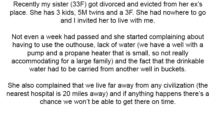 Recently, My Sister (33F) Got Divorced
