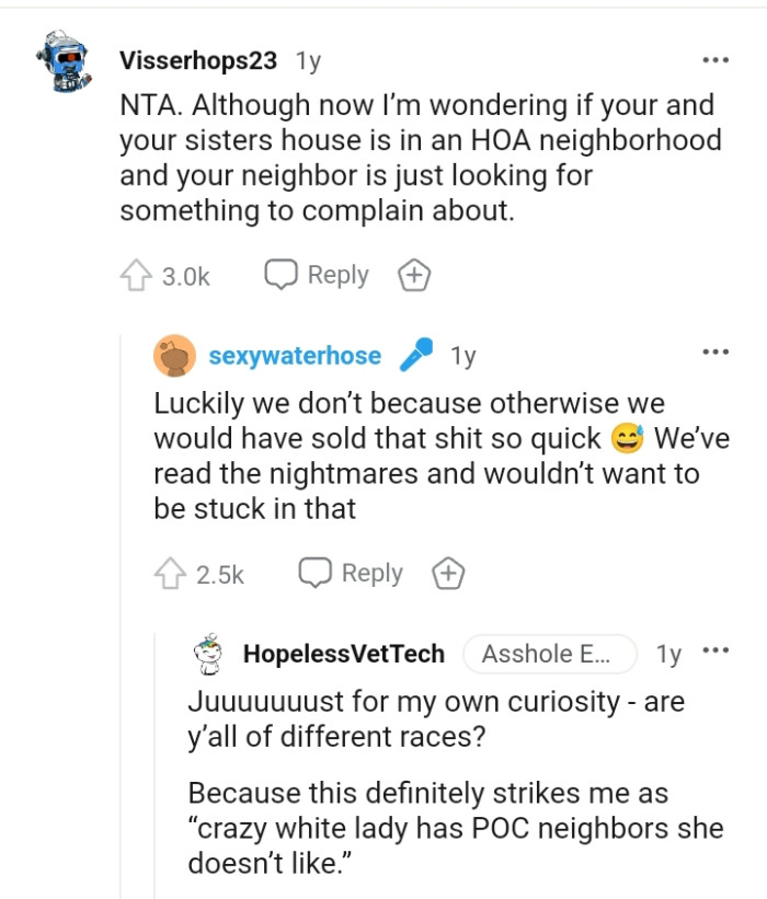 OP's neighbor is just looking for something to talk about