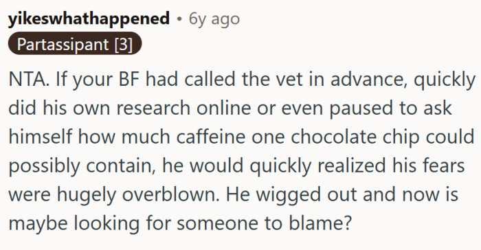 He could have just called the vet...