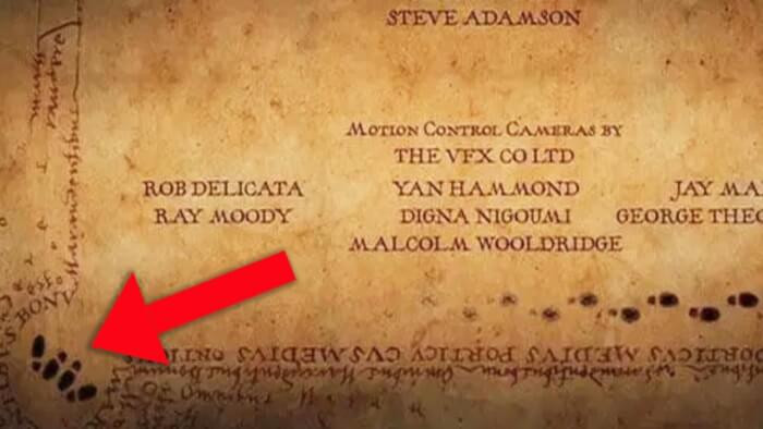 12. A naughty entry in the Marauder's Map during the end credits of Harry Potter and the Prisoner of Azkaban