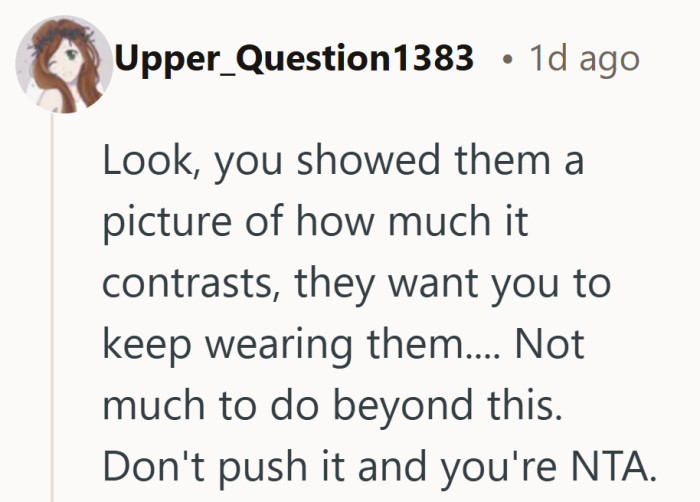 That response feels resigned, like the rule has already been decided and there is little room left to argue.