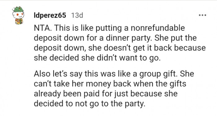 Let's say this was like a group gift