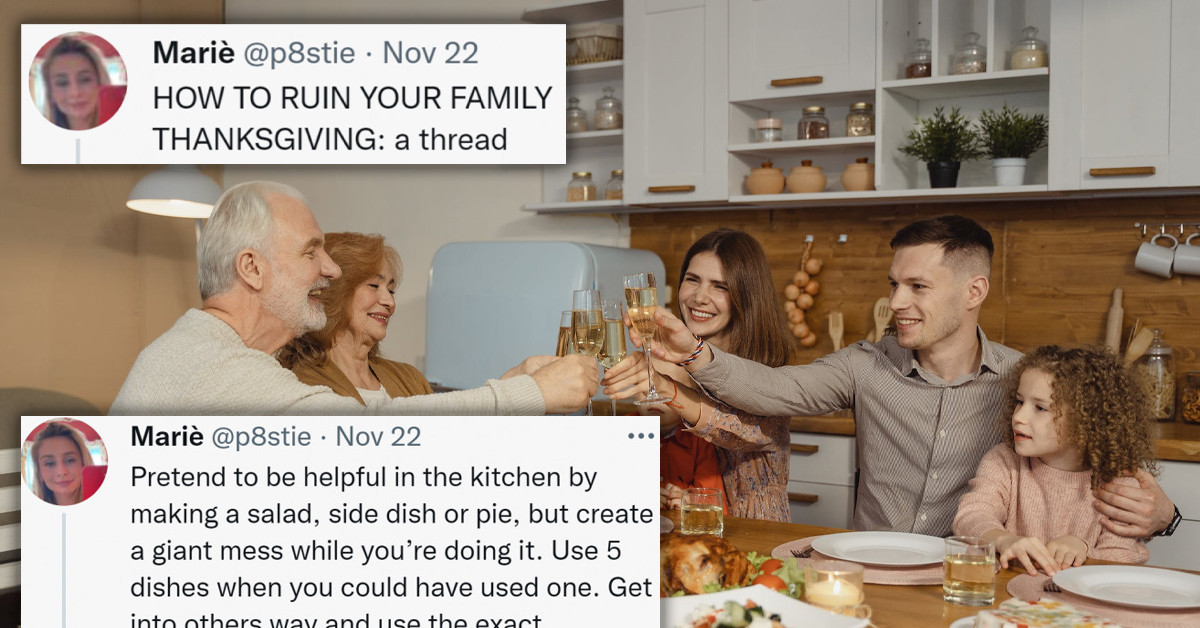If Thanksgiving Is a Time of Discomfort for You, Here Are Some Guidelines to Ruin It or Plant a Scapegoat in Your Place