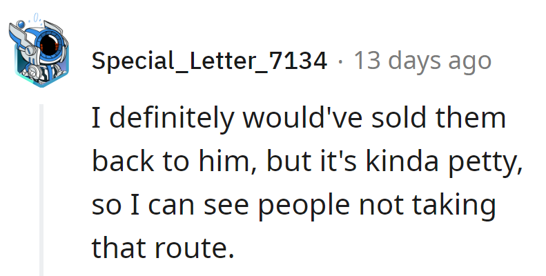Considered a strap resale, but decided against it—didn't want to start a 'petty' business. Coffin capitalism has its limits!