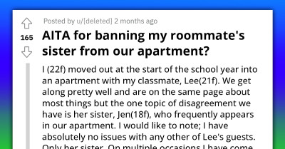 Fed-Up Lady Gives Roommate An Option Of Banning Her Rude Sister From Their House Or One Of Them Leaves