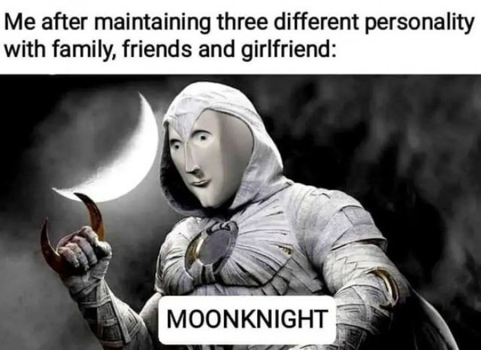 16. Maintaining three personalities