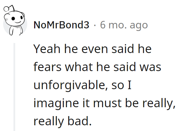 If he's contemplating the unforgivable, it's like a cliffhanger we're all waiting to binge-watch.