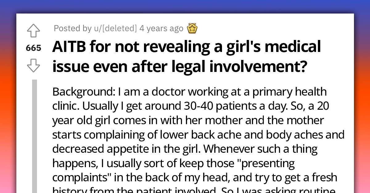 Doctor Refuses To Disclose Patient's Medical Diagnosis To The Mother, Gets Served With A Court Notice Asking For The File