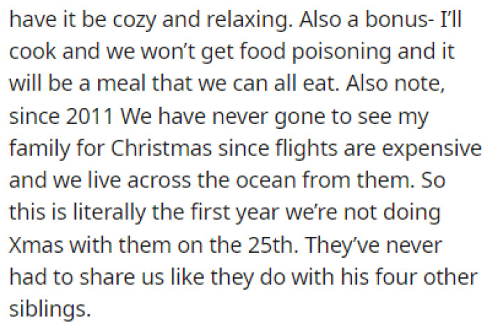 This is going to be the first year that OP's family starts their own Christmas tradition