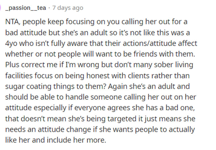 OP did the right thing, and it's important to stand your ground in these types of situations when dealing with people who are in need.