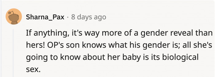 OP’s sister might be throwing the wrong party.