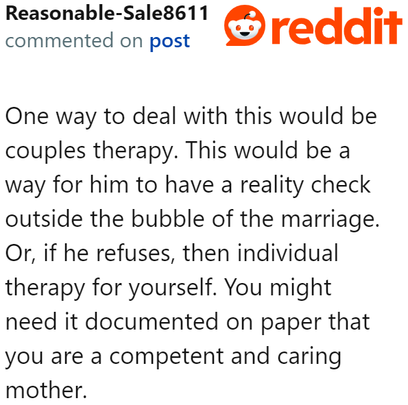 With the way they treat each other when their toddler falls, it's time they go to couples therapy.