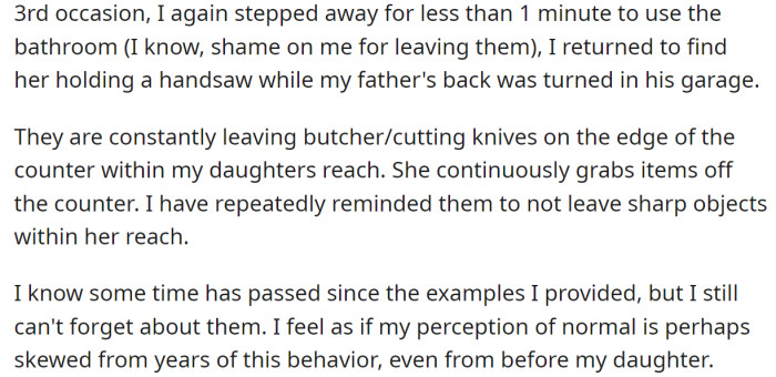 So, they continued with incidents: