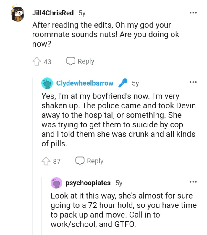 This redditor wants to know if the OP is doing okay now