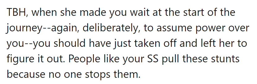 Should've just left her at the start. SS pulls stunts because no one stops them!