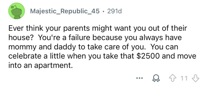 Use that money to move out.