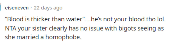 She obviously just doesn't want to admit that her husband might have some deeper-rooted issues going on that he needs to deal with.