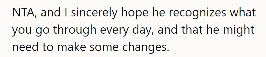 Here's hoping he sees the light and starts pulling his weight!
