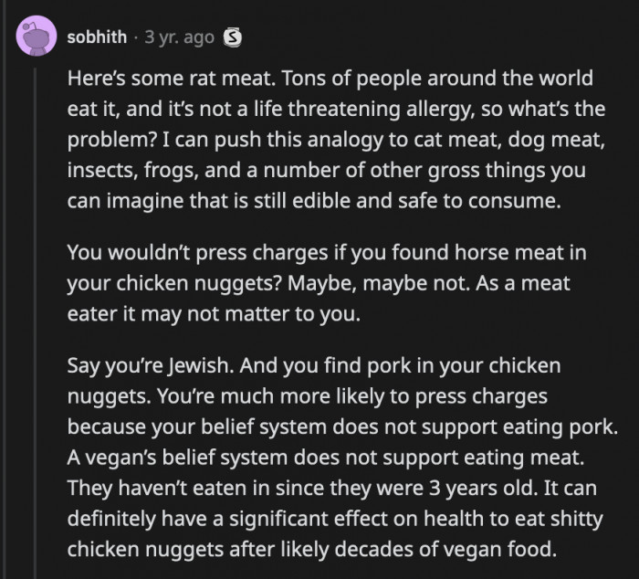 You don't have to be vegan or vegetarian to understand why OP was so hurt by her former friends' actions