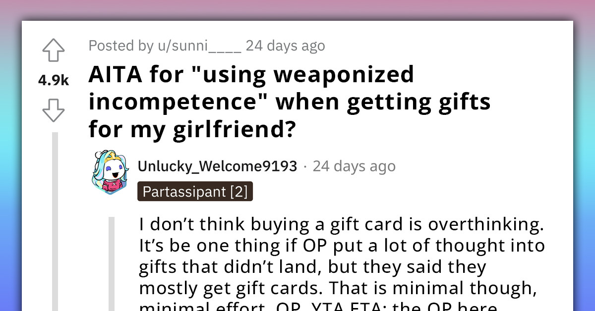 Boyfriend Upsets His Girlfriend By Preparing A Personalized Gift For His Best Friend's Birthday When He Regularly Just Gets Her Gift Cards