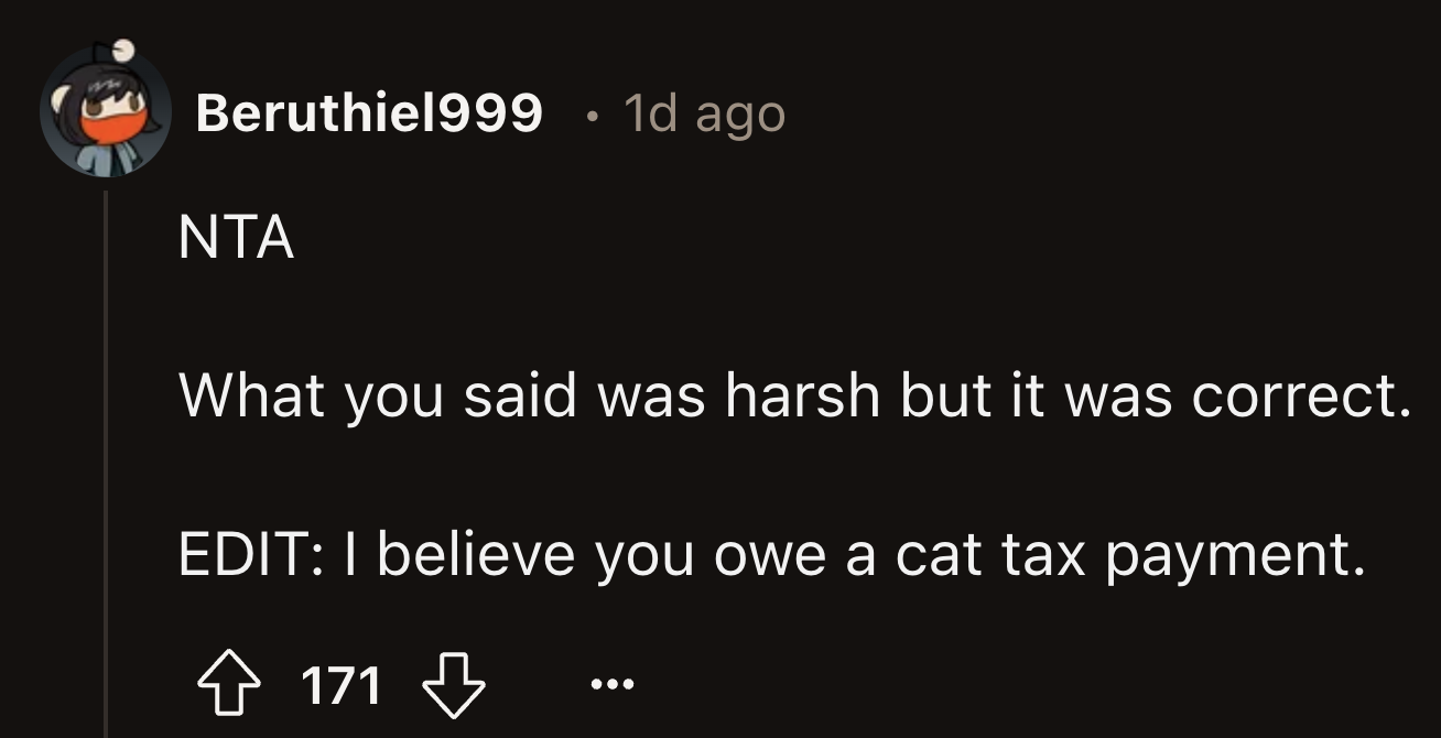 Cat tax payment, it is!
