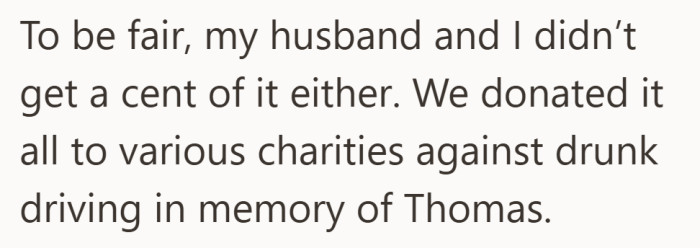 For the parents, donating the fund was a way to honor their son.