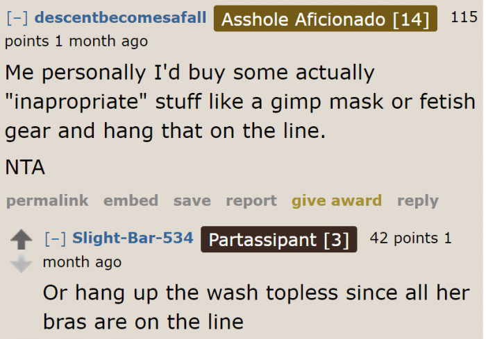 More suggestions to irritate the neighbor further