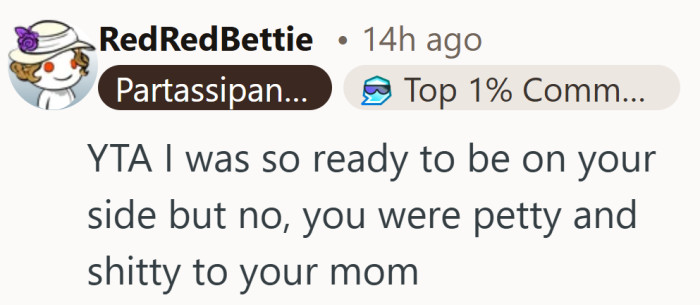 There is something sharp about expecting understanding and getting called out instead.