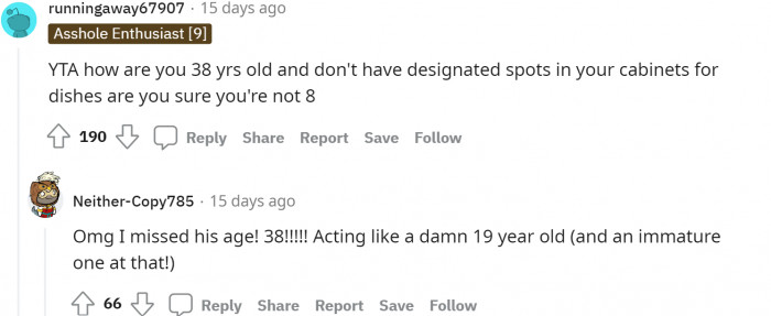 This is what took me for a spin because then people started pointing out his age.