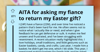 Man Gifts Fiancée The Exact Thing She’s Asked Him Not To, Then Calls Her Ungrateful For Feeling Disappointed