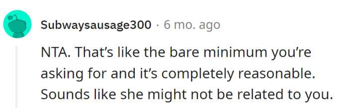 Asking for a DNA test is the bare minimum in the family Olympics. It's not a gold medal; just a genetic confirmation!