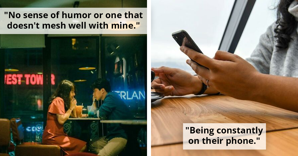 30 Deal-Breakers That Can Immediately Ruin Any First Date Experience, As Shared By People Online