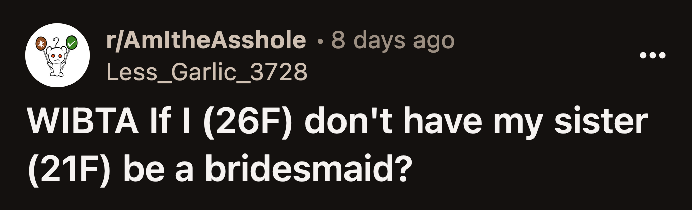 The next day, they took the only group photo during the entire bachelorette while OP was on a coffee run.