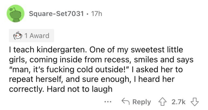 2. F... cold outside