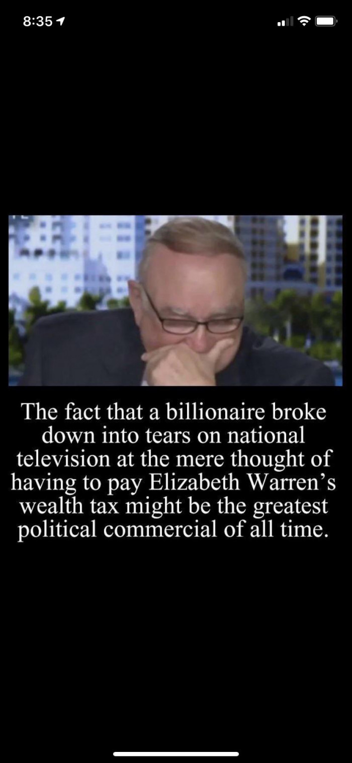 The mere thought of paying tax moved this billionaire to tears.