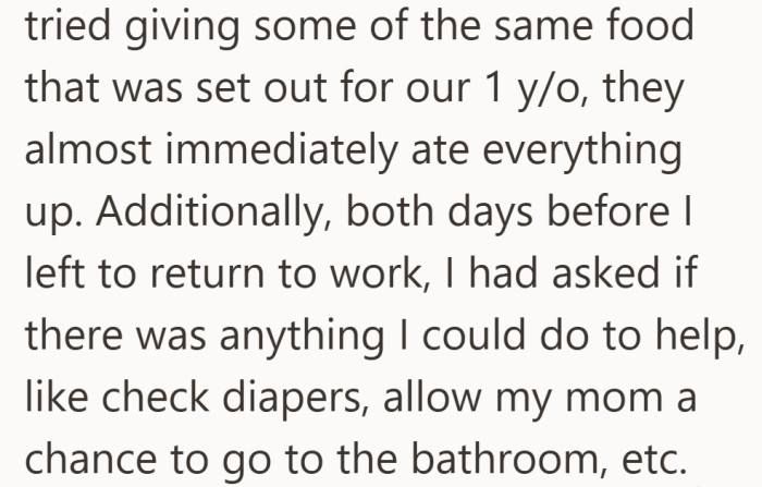 When the father tried feeding the child himself, the toddler ate right away, which left him confused about what had been happening earlier.