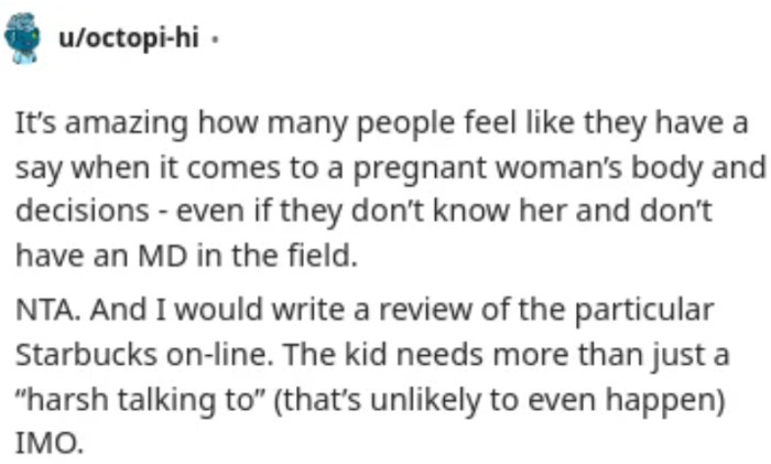 Judgmental Behavior About Pregnancy and Criticism for Drinking Coffee - You're Not in the Wrong for Speaking Up.